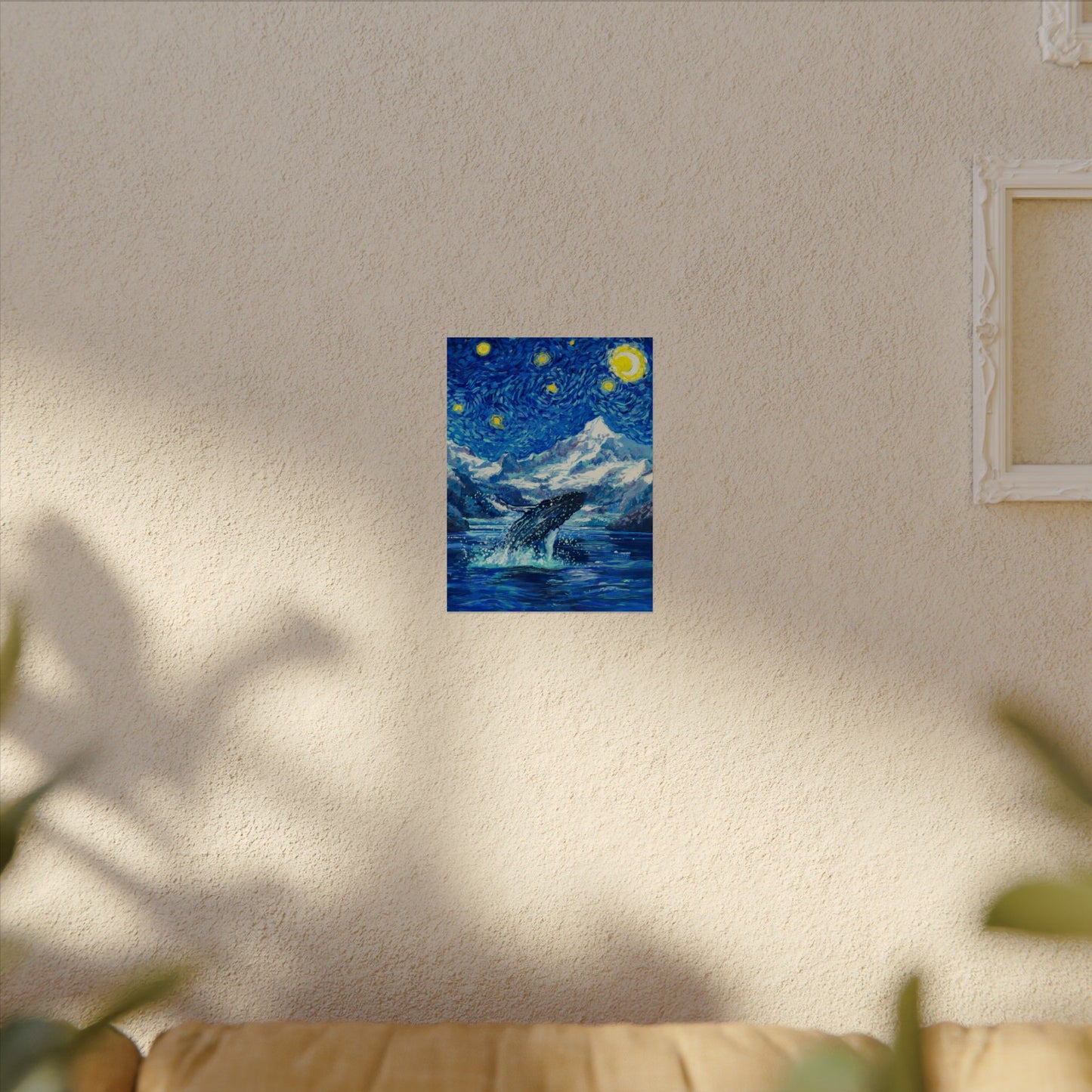 Glacier Bay National Park Starry Night Poster - Premium Textured Paper