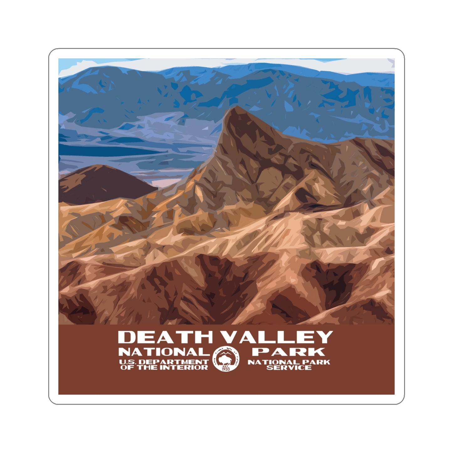 Death Valley National Park Sticker - Zabriskie Point