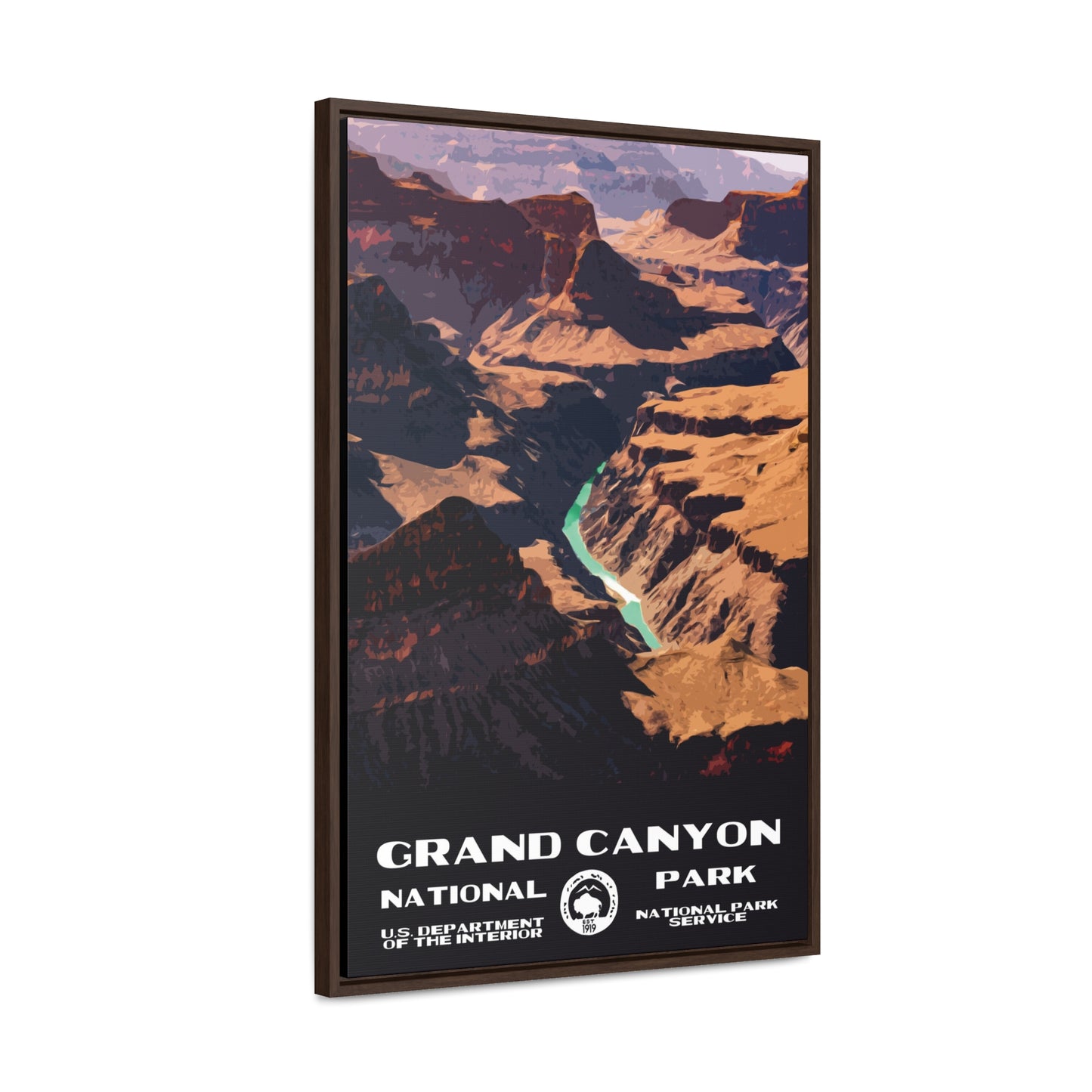 Grand Canyon National Park Framed Canvas - WPA Poster