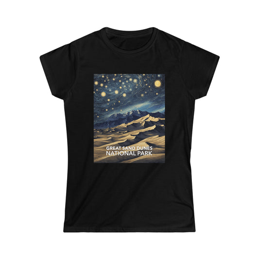 Great sand Dunes National Park T-Shirt - Women's Starry Night