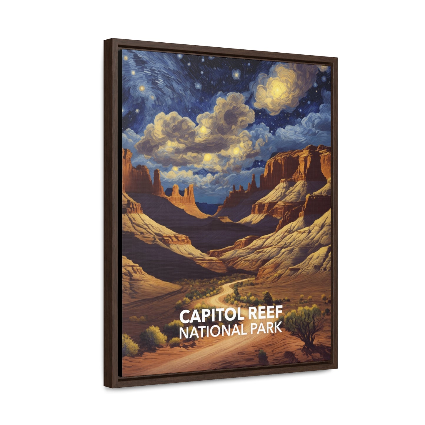 Capitol Reef National Park Framed Canvas - The Starry Night