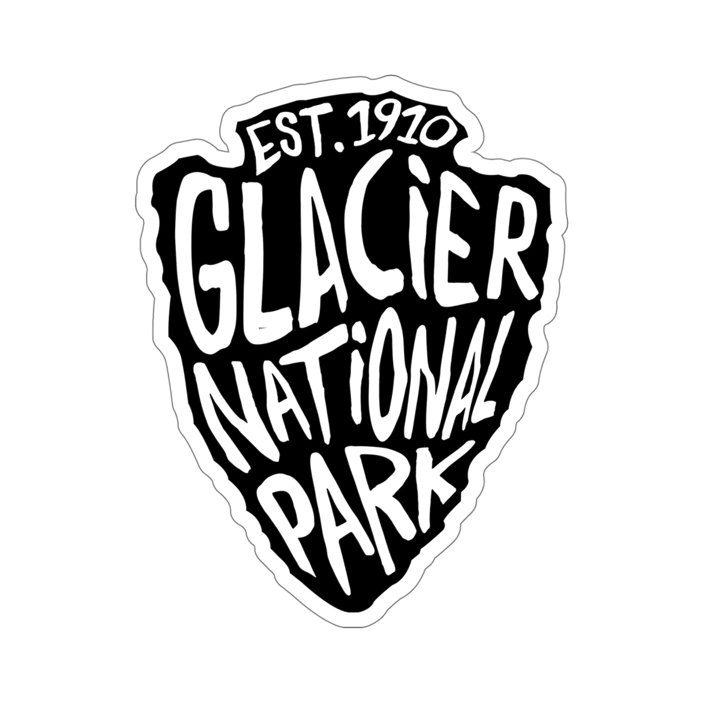 Glacier National Park Sticker - Arrow Head Design