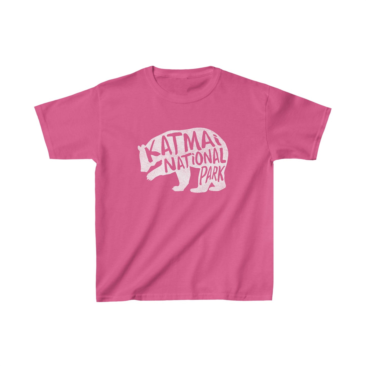 Katmai National Park Child T-Shirt - Grizzly Bear Chunky Text