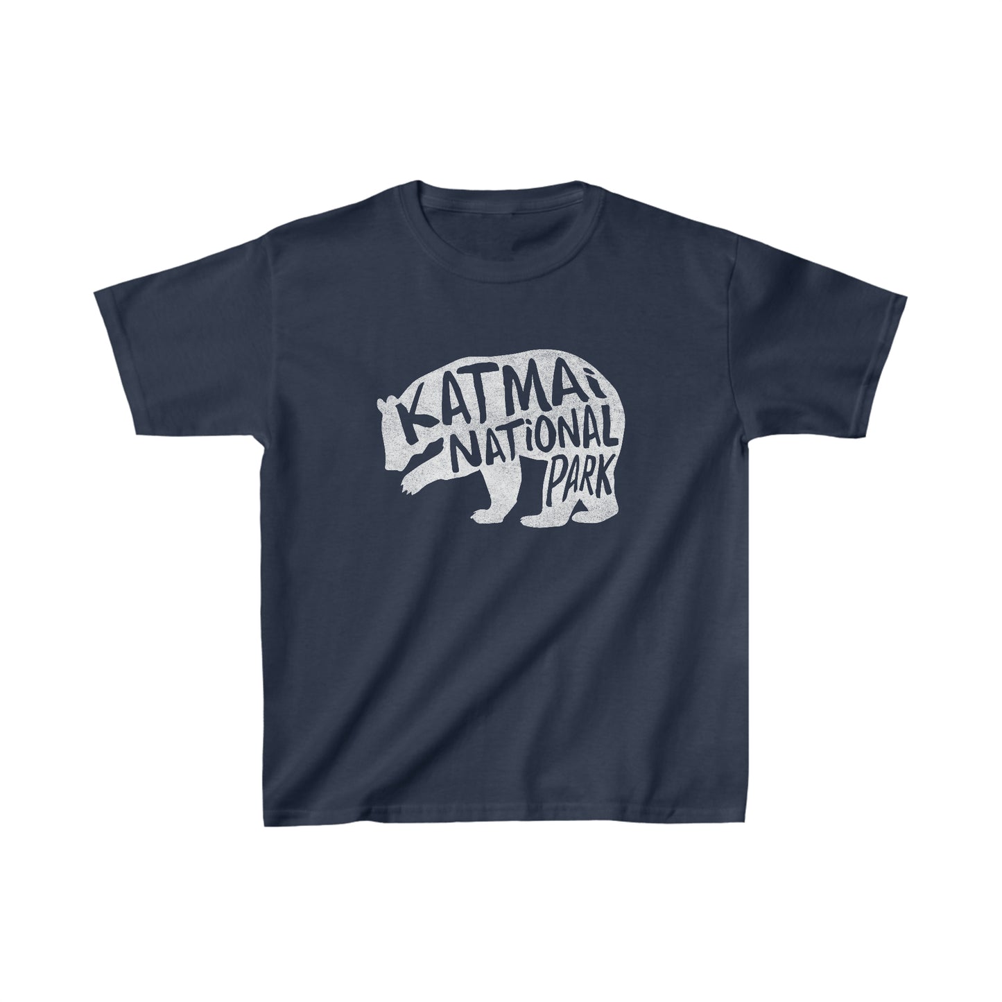 Katmai National Park Child T-Shirt - Grizzly Bear Chunky Text