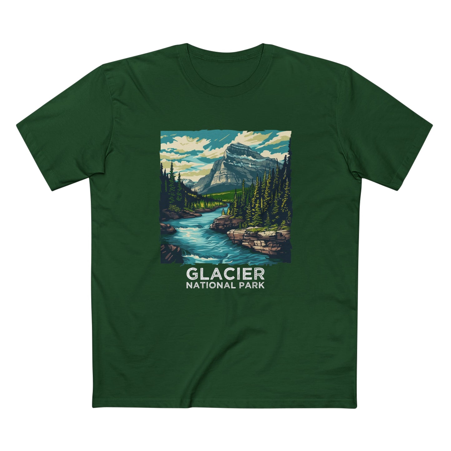 Glacier National Park T-Shirt - Vintage Design