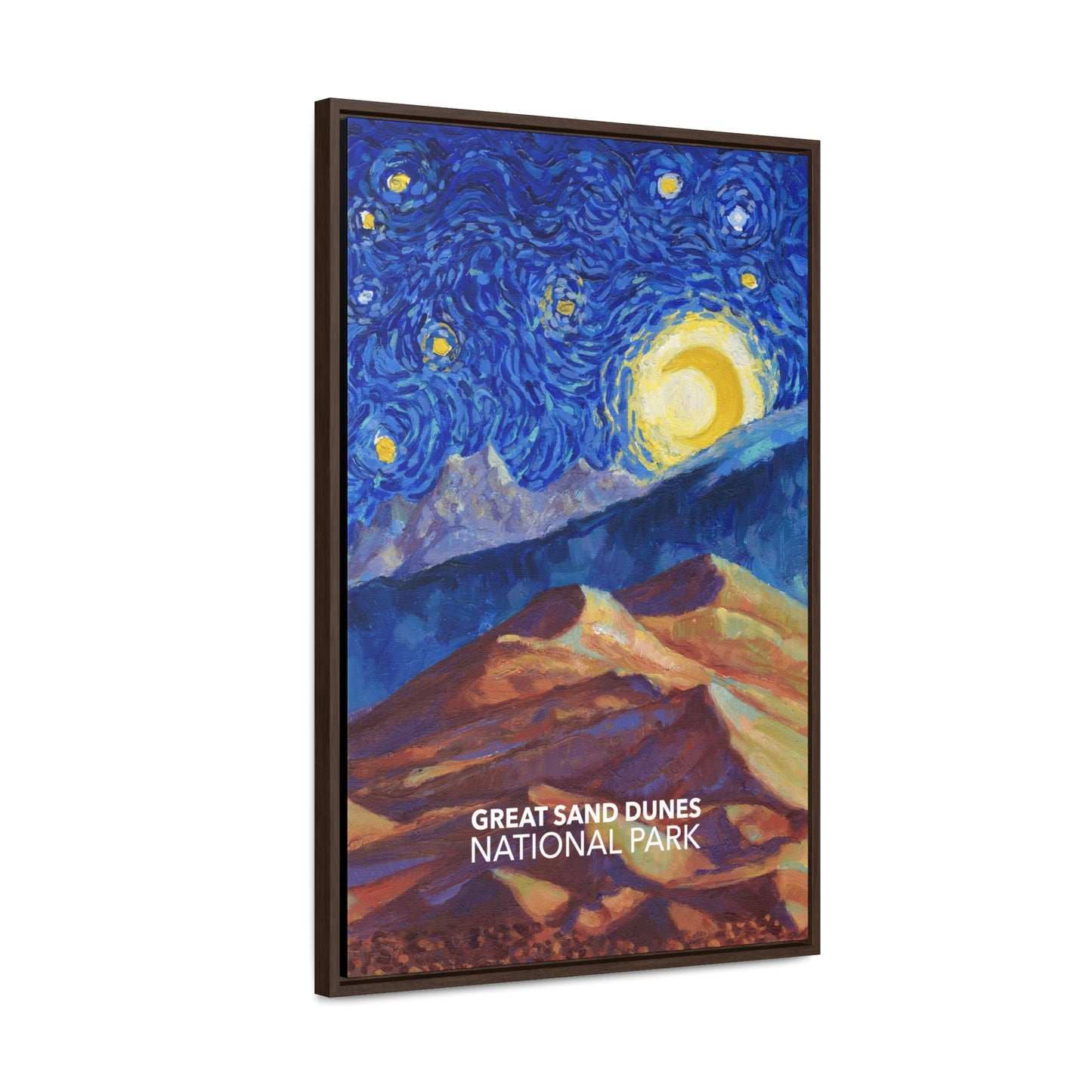 Great Sand Dunes National Park Framed Canvas - The Starry Night