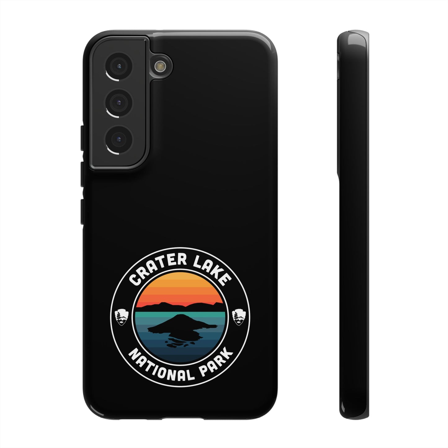 Crater Lake National Park Phone Case - Round Emblem Design