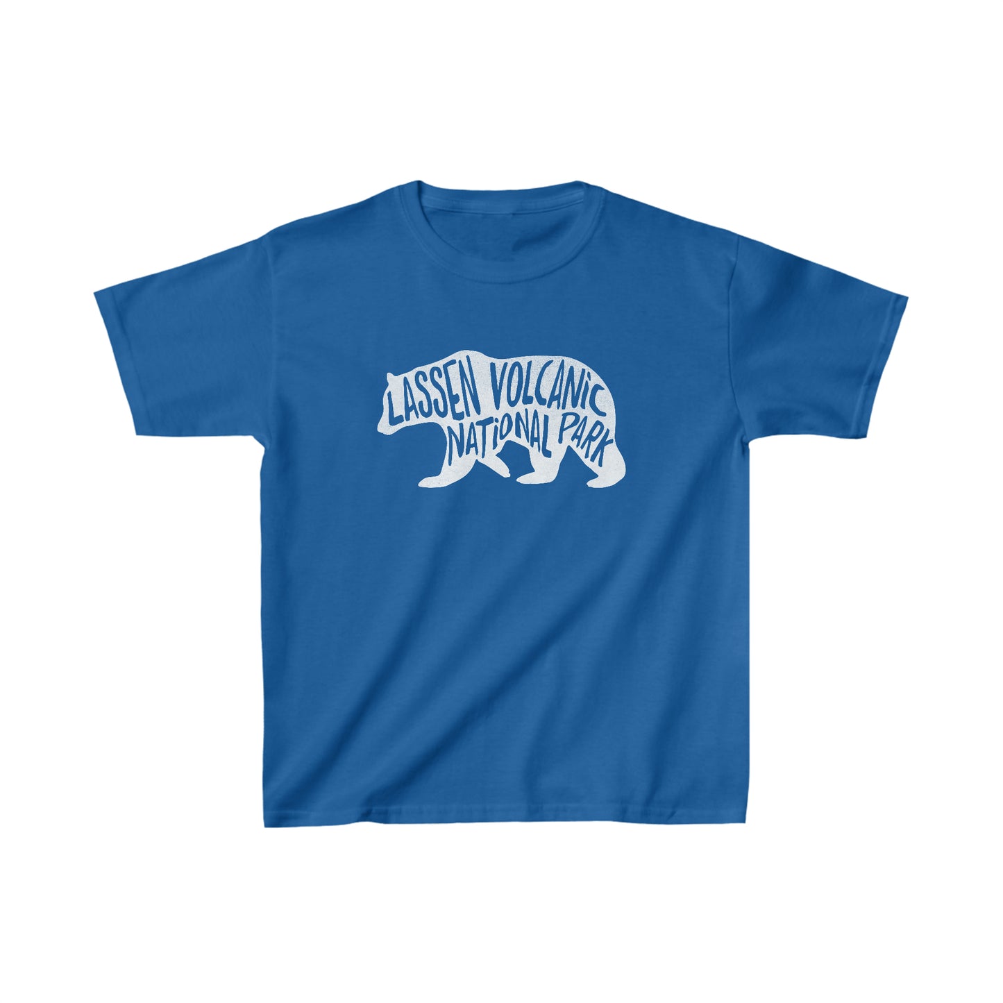 Lassen Volcanic National Park Child T-Shirt - Black Bear Chunky Text