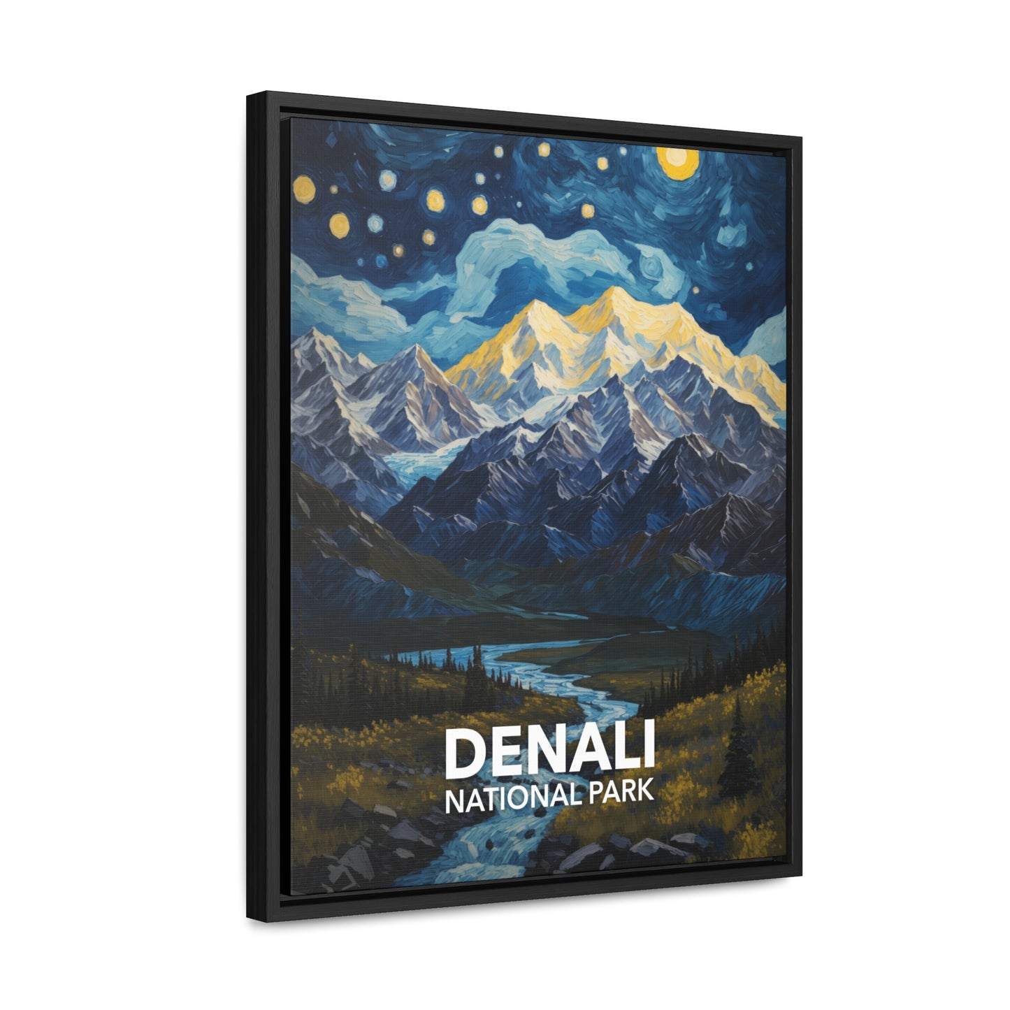 Denali National Park Framed Canvas - The Starry Night