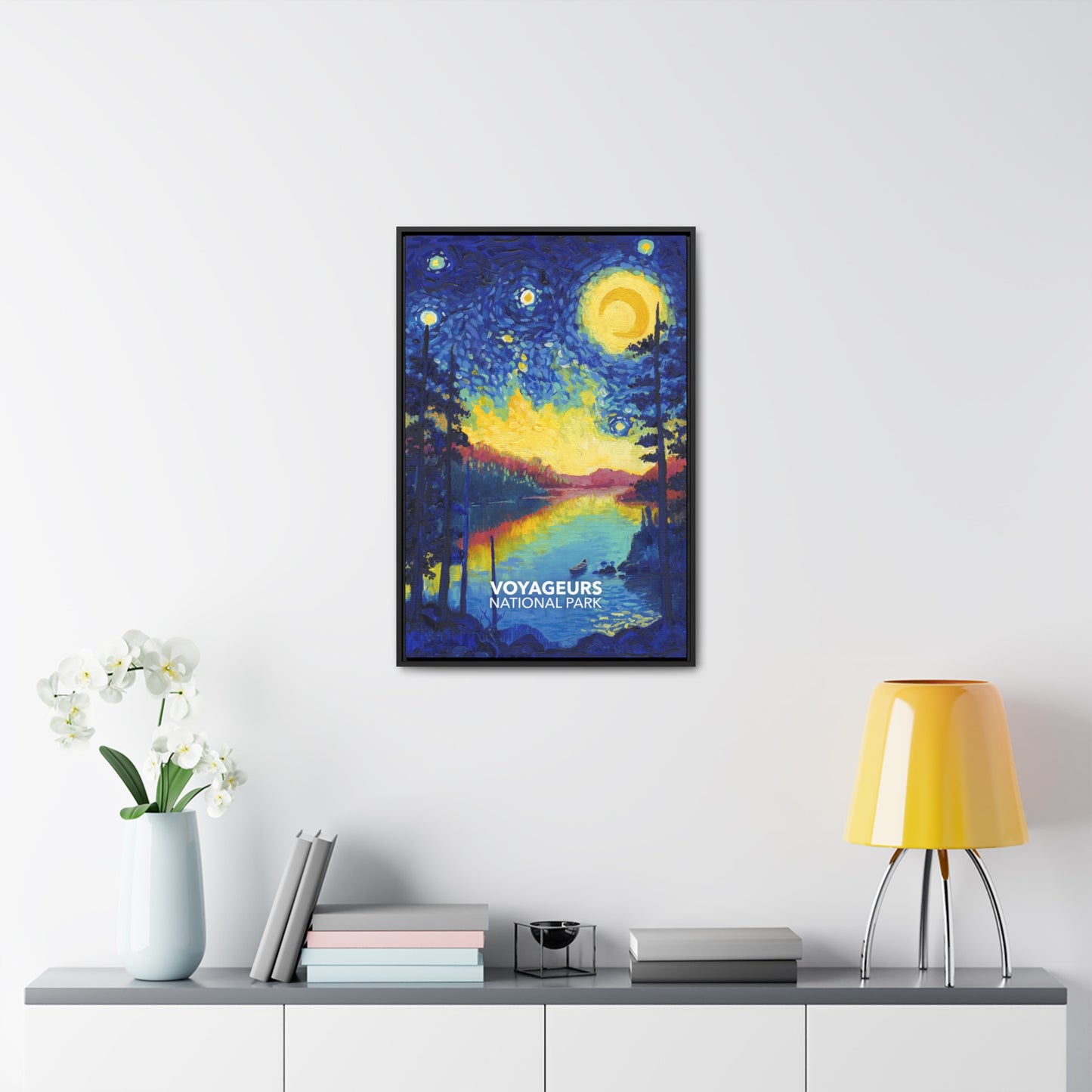 Voyageurs National Park Framed Canvas - The Starry Night