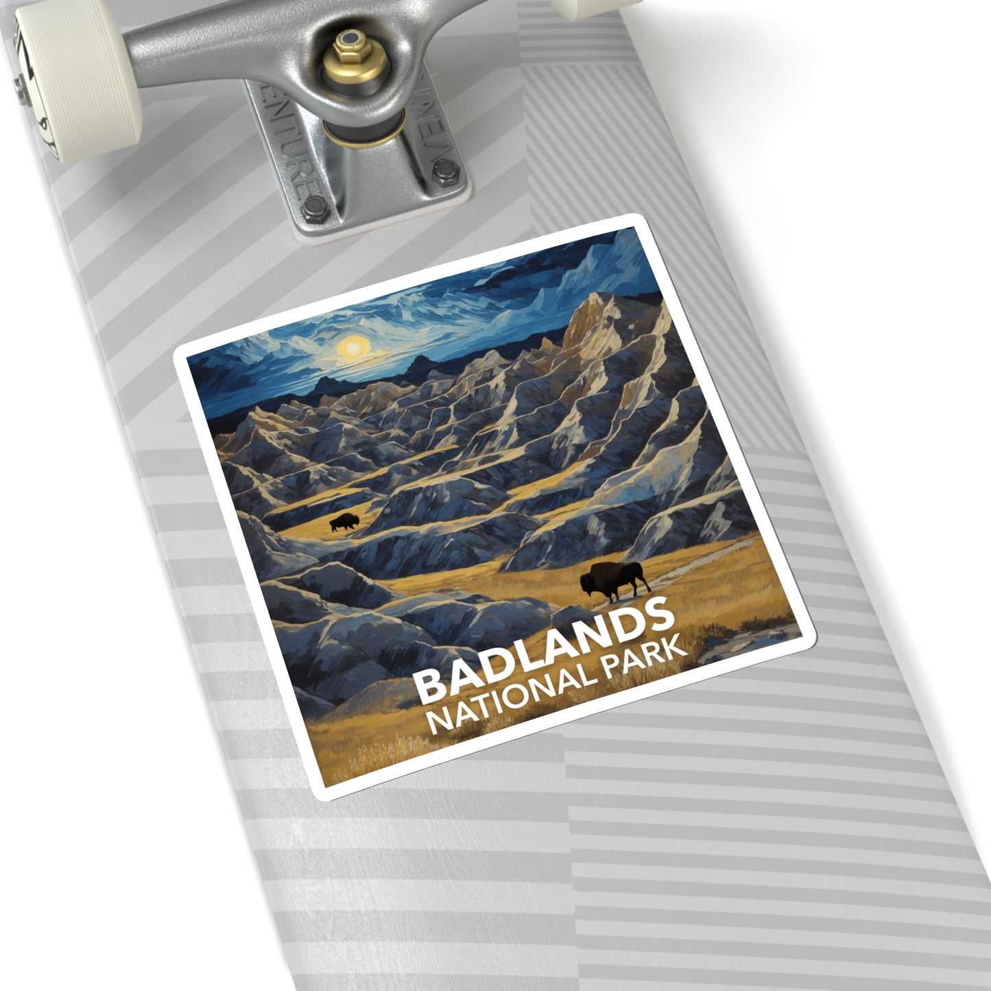 Badlands National Park Sticker - The Starry Night