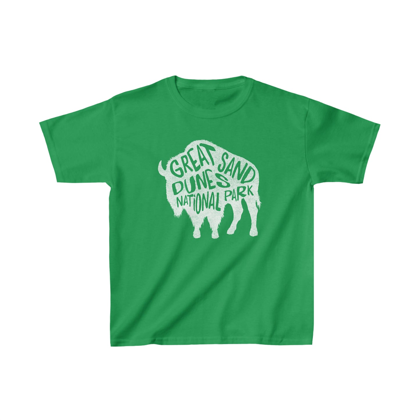 Great Sand Dunes National Park Child T-Shirt - Bison Chunky Text