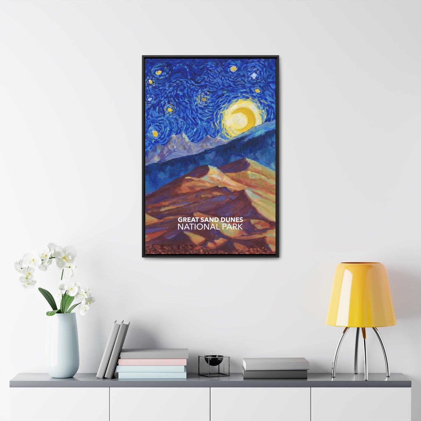 Great Sand Dunes National Park Framed Canvas - The Starry Night