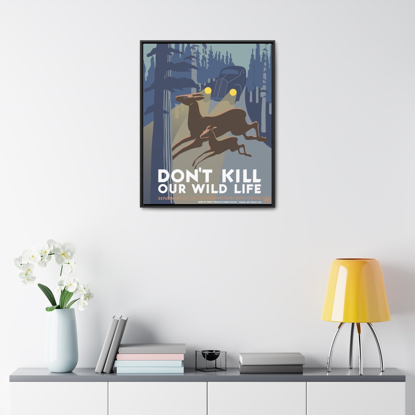Don't Kill Wildlife National Park Framed Canvas - WPA Poster