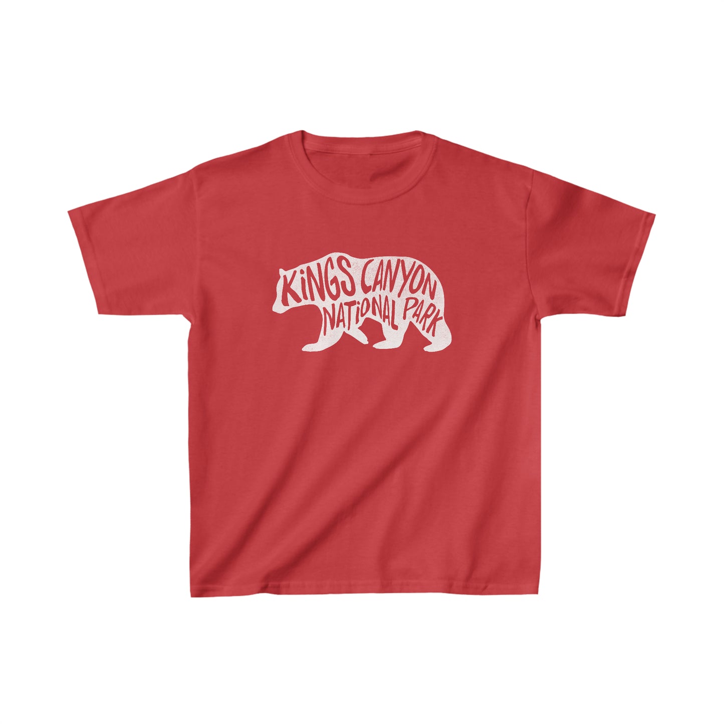 Kings Canyon National Park Child T-Shirt - Black Bear Chunky Text