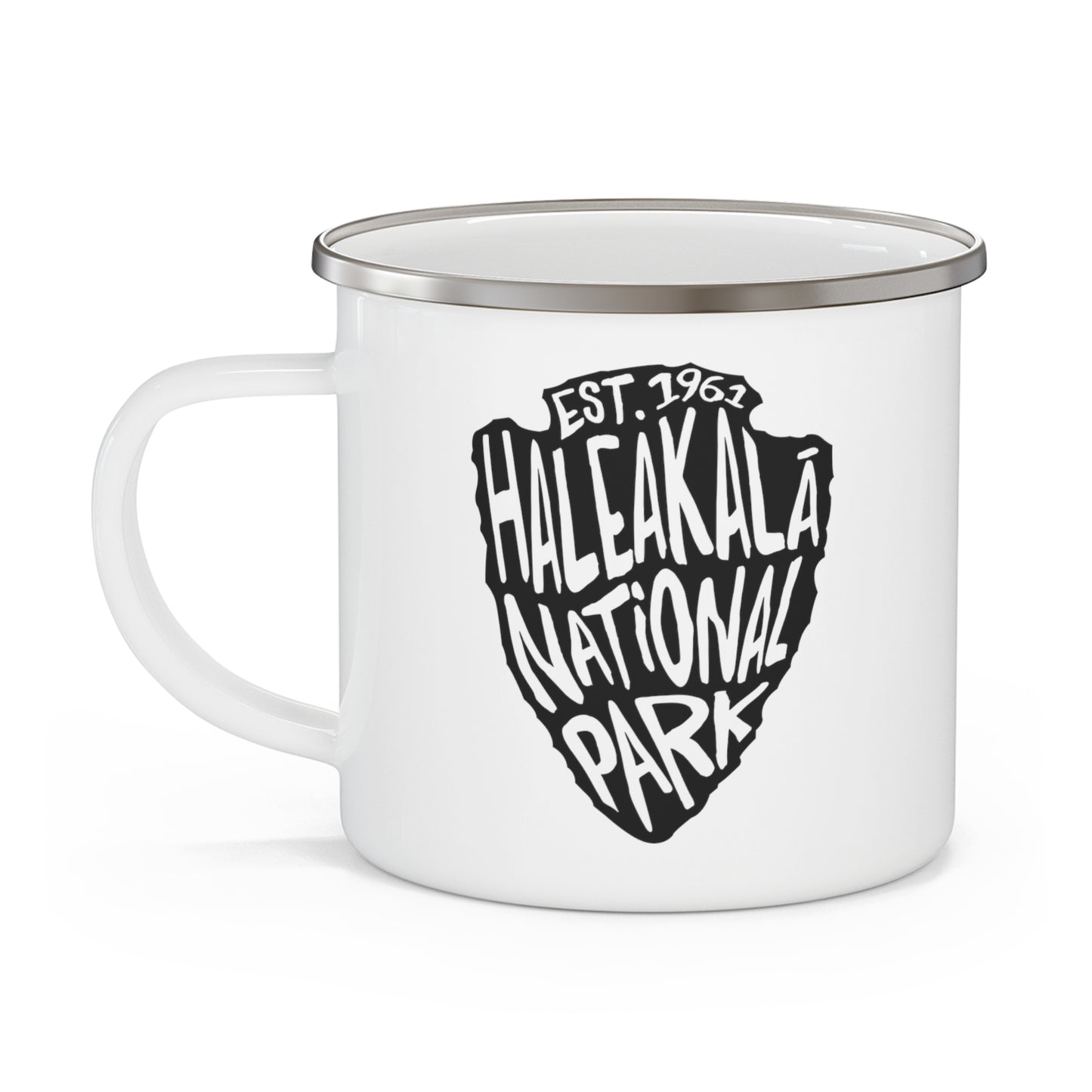 Haleakala National Park Enamel Camping Mug - Arrowhead