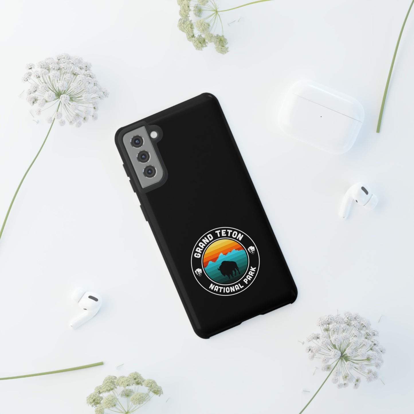 Grand Teton National Park Phone Case - Round Emblem Design