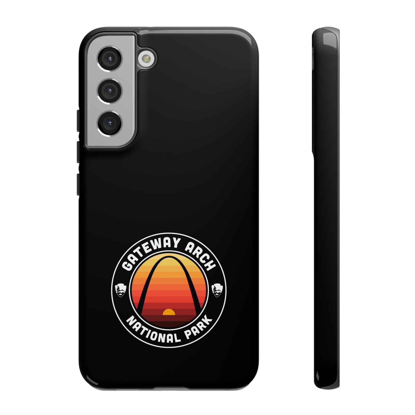 Gateway Arch National Park Phone Case - Round Emblem Design