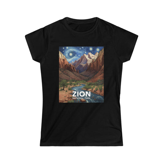 Zion National Park T-Shirt - Women's Starry Night