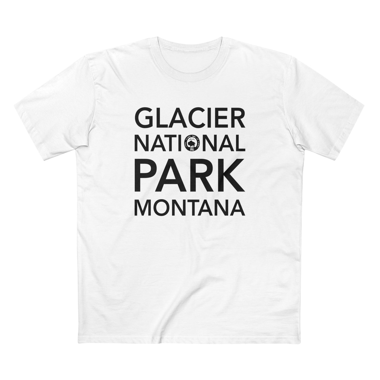 Glacier National Park T-Shirt Block Text