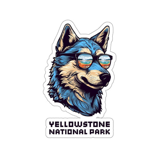 Yellowstone National Park Sticker - Cool Wolf