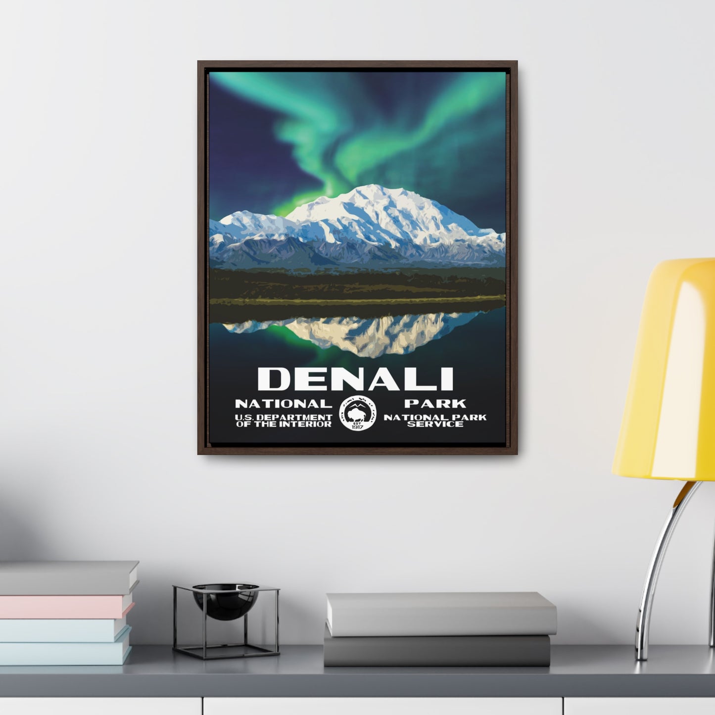 Denali National Park Framed Canvas - WPA Poster
