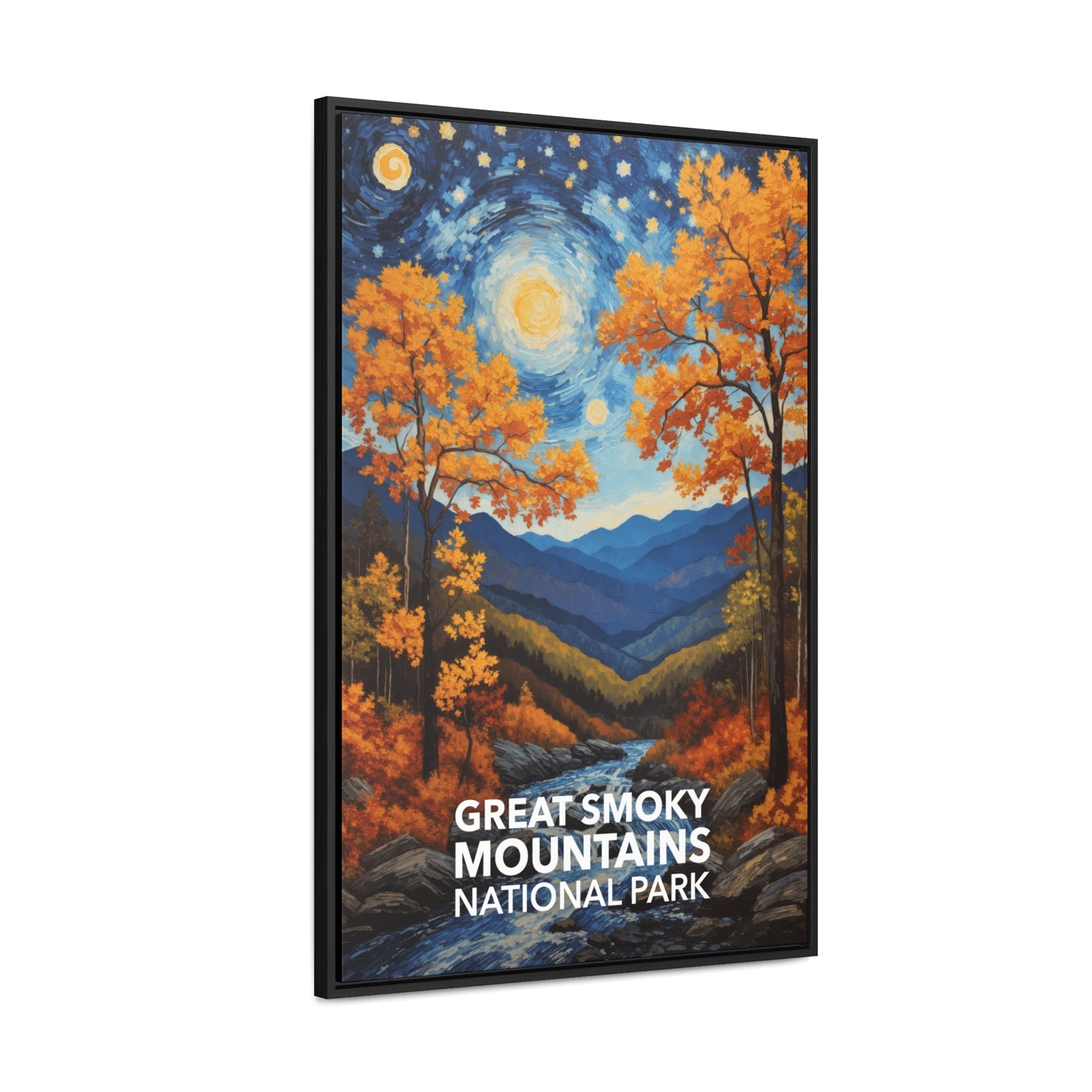 Great Smoky Mountains National Park Framed Canvas - The Starry Night