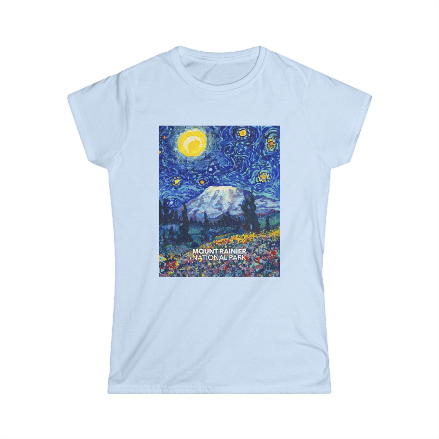 Mount Rainier National Park T-Shirt - Women's Starry Night