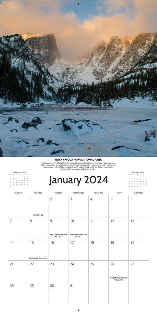 2024 National Park Calendar