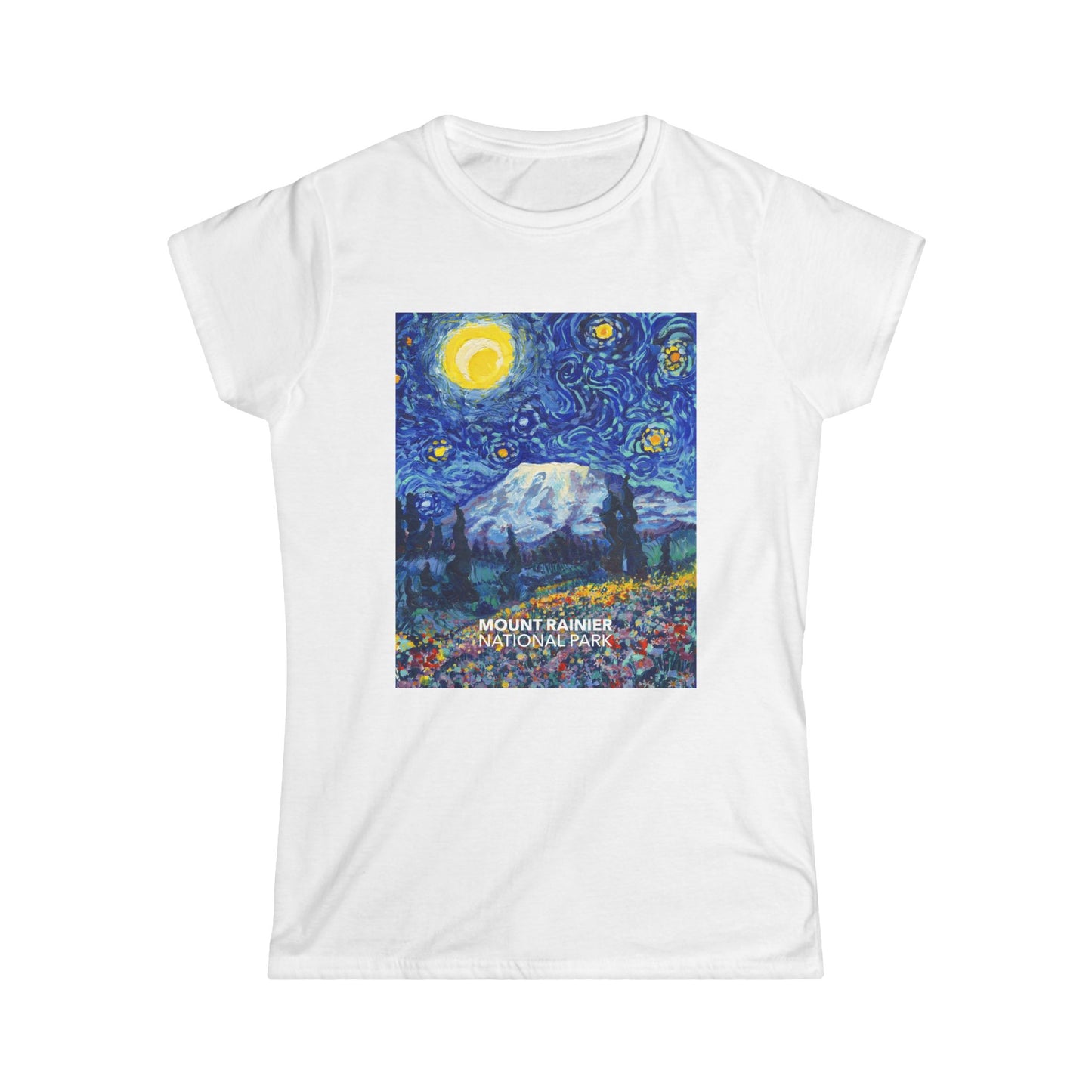Mount Rainier National Park T-Shirt - Women's Starry Night