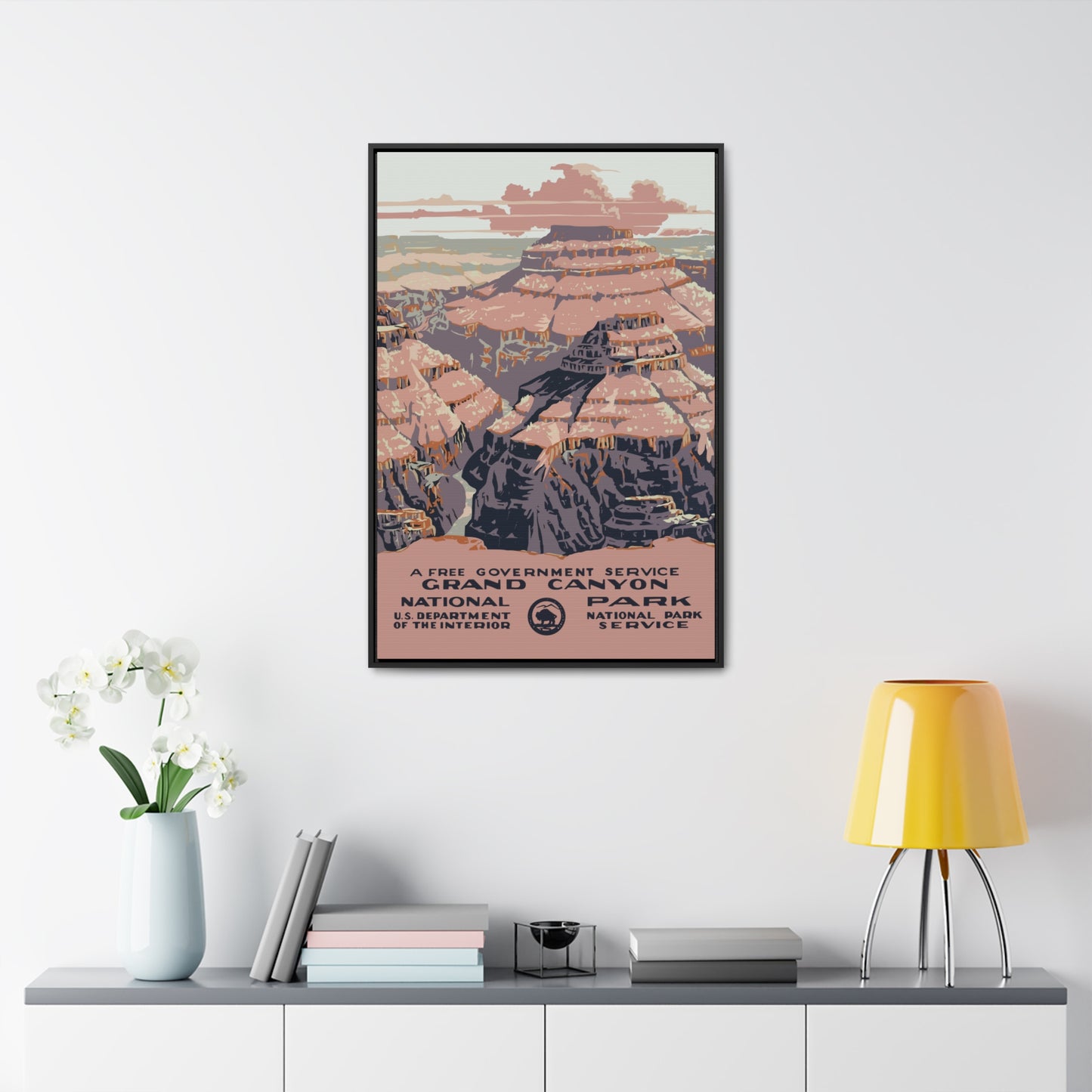 Grand Canyon National Park Framed Canvas - WPA Poster