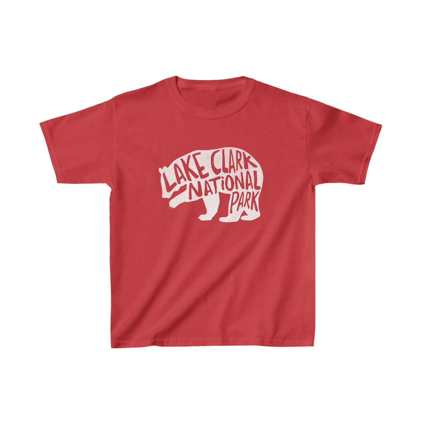 Lake Clark National Park Child T-Shirt - Grizzly Bear Chunky Text