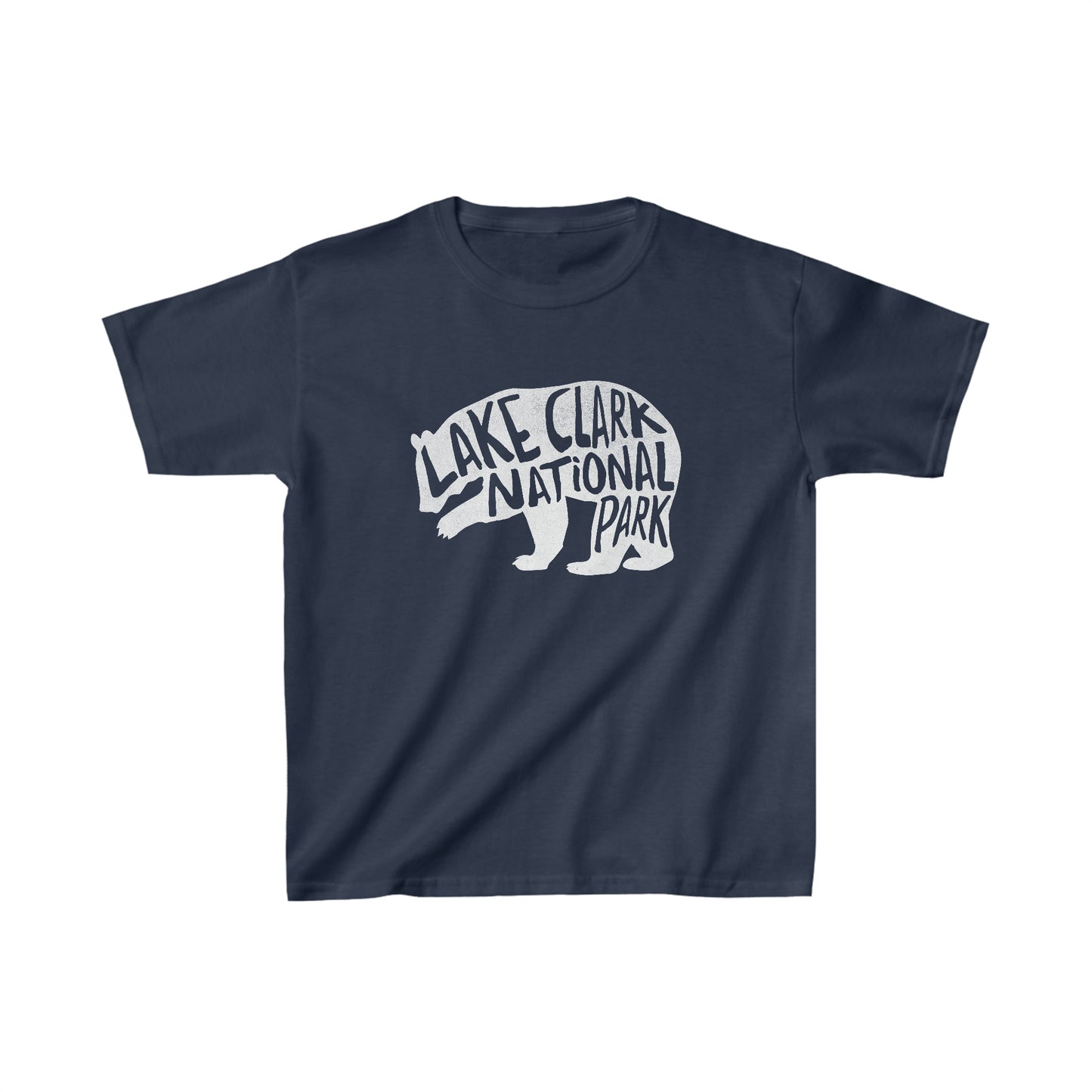 Lake Clark National Park Child T-Shirt - Grizzly Bear Chunky Text