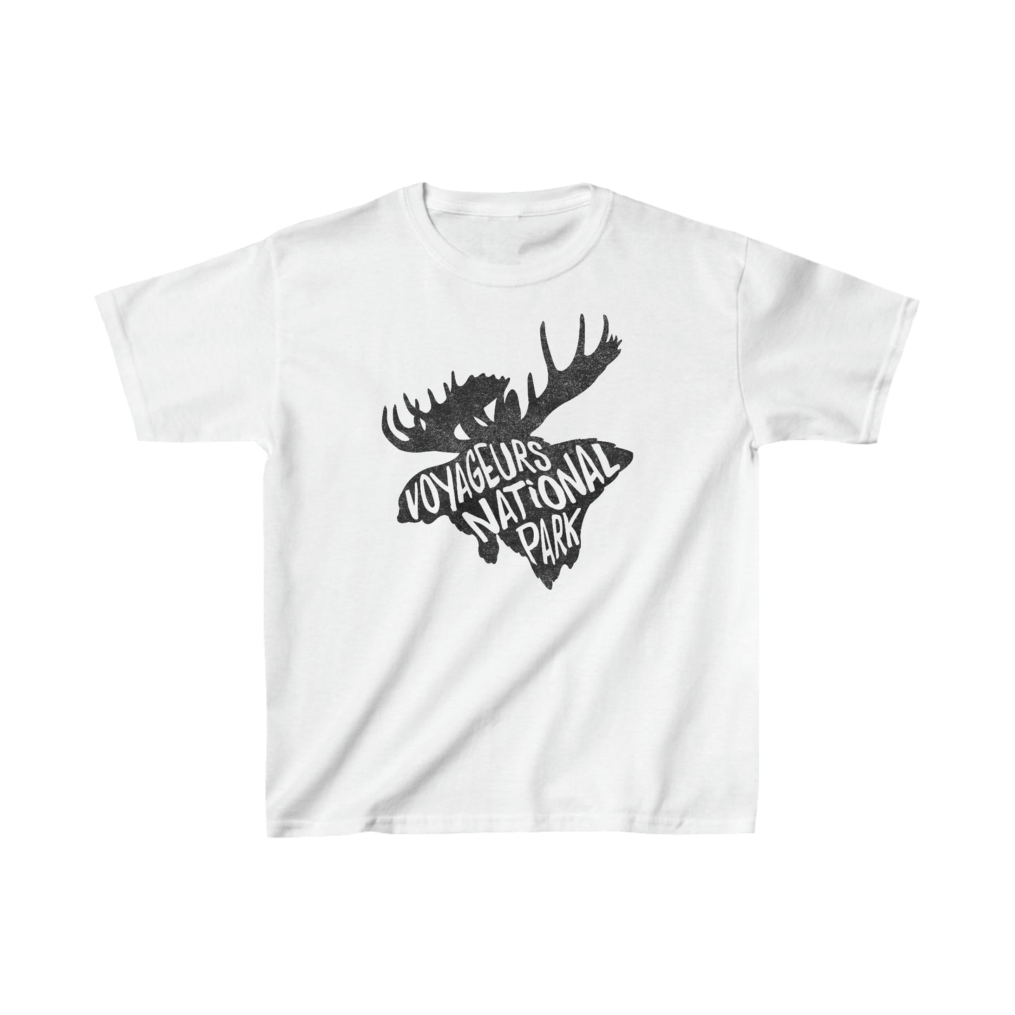 Voyageurs National Park Child T-Shirt - Moose Chunky Text