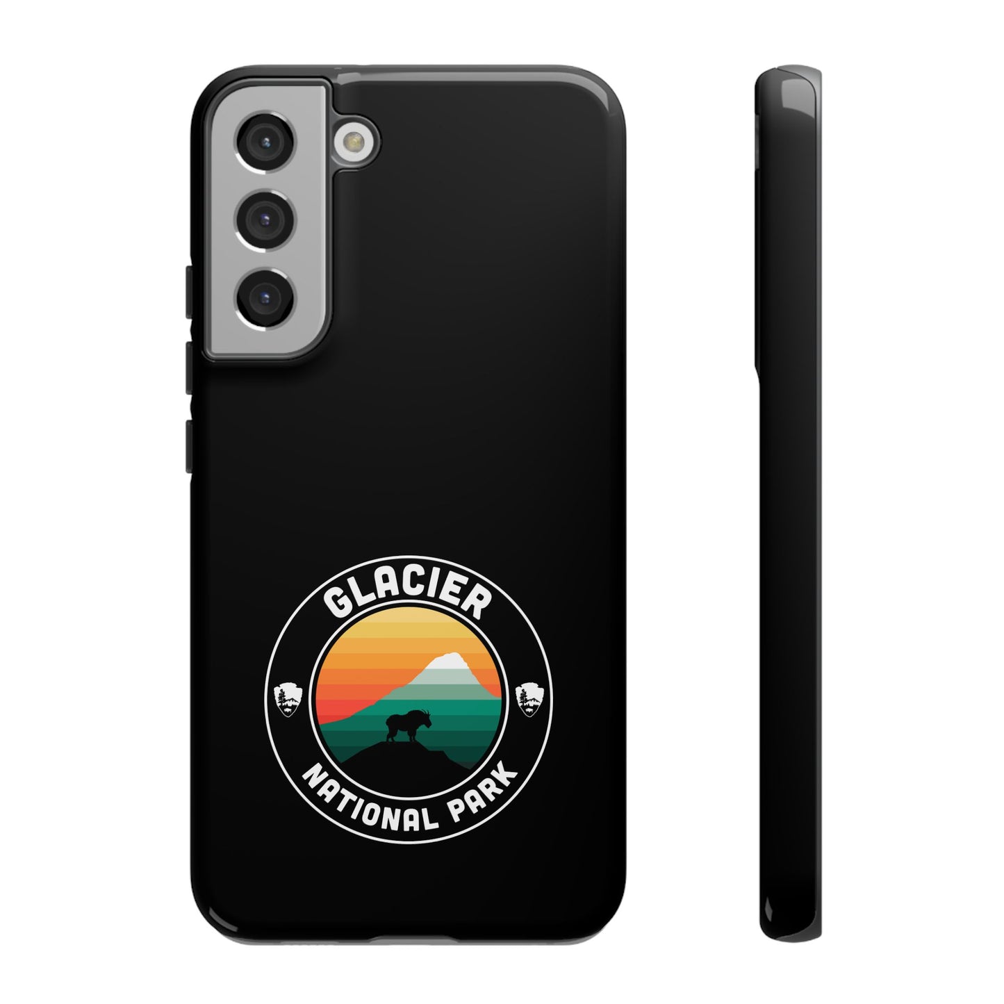 Glacier National Park Phone Case - Round Emblem Design