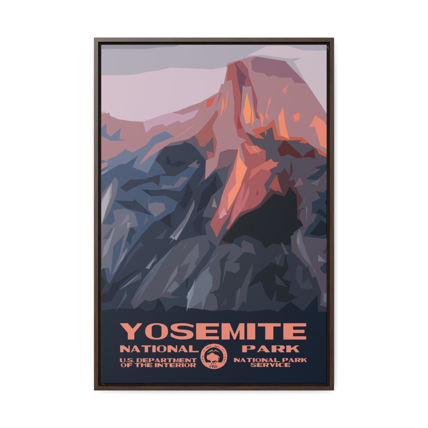Yosemite National Park Framed Canvas - WPA Poster