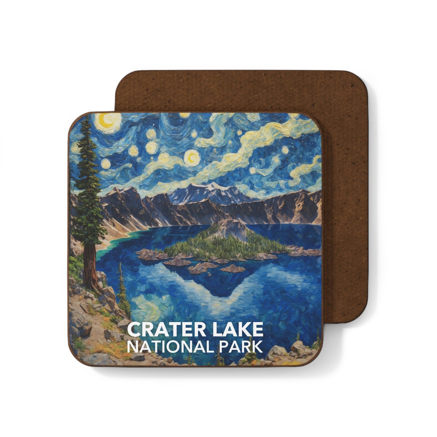 Crater Lake National Park Coaster - The Starry Night