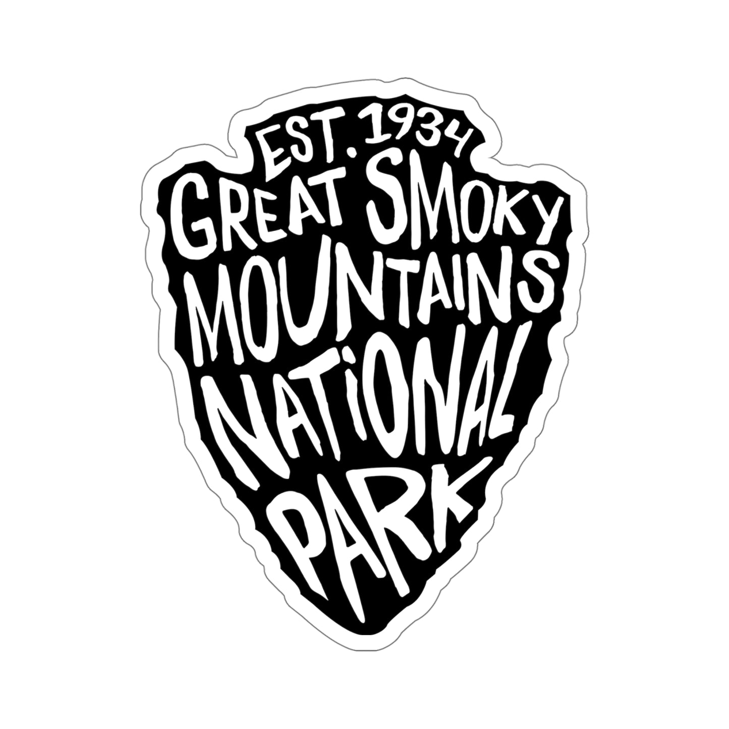 Great Smoky Mountains National Park Sticker - Arrow Head Design