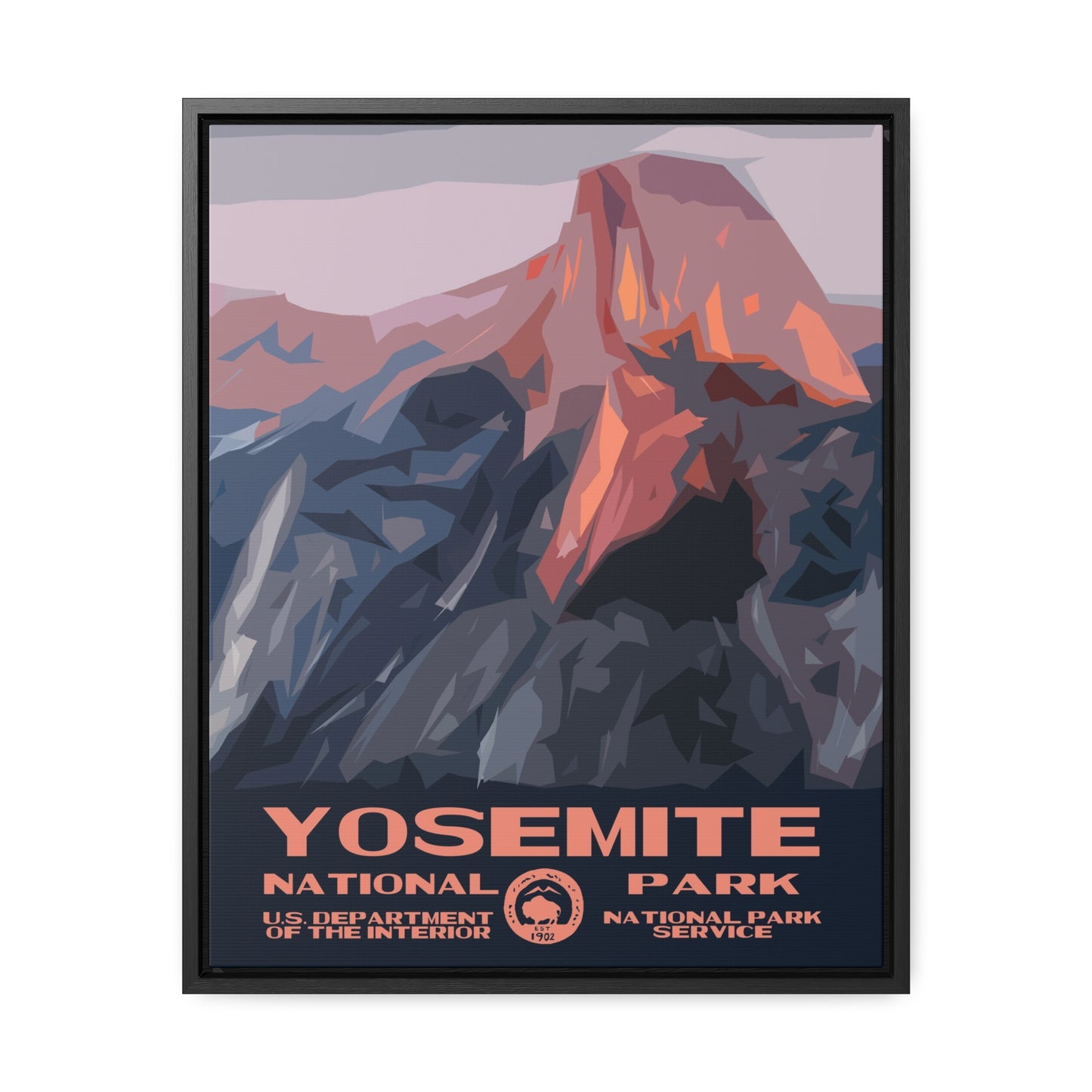 Yosemite National Park Framed Canvas - WPA Poster