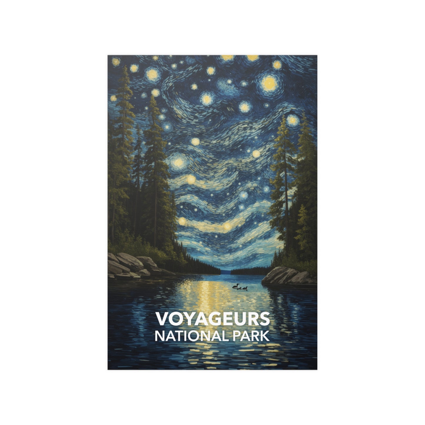 Voyageurs National Park Poster - Starry Night