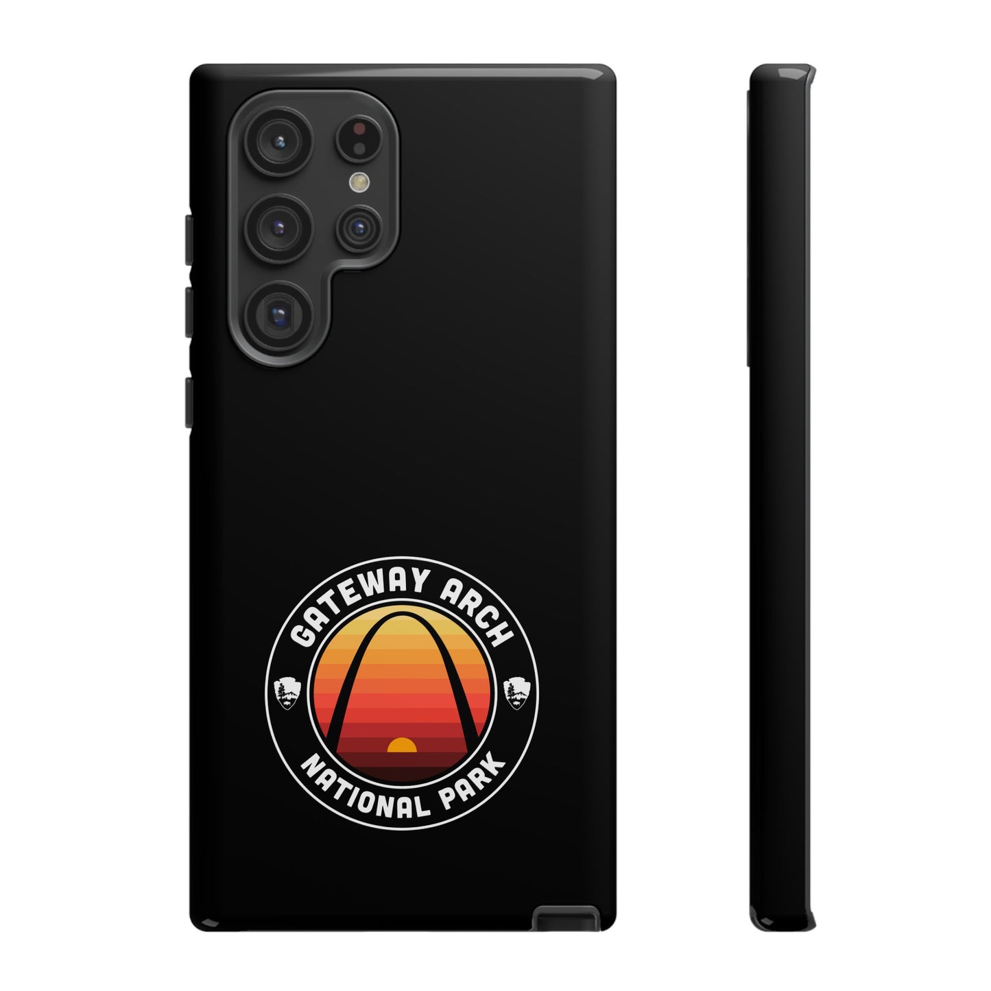 Gateway Arch National Park Phone Case - Round Emblem Design