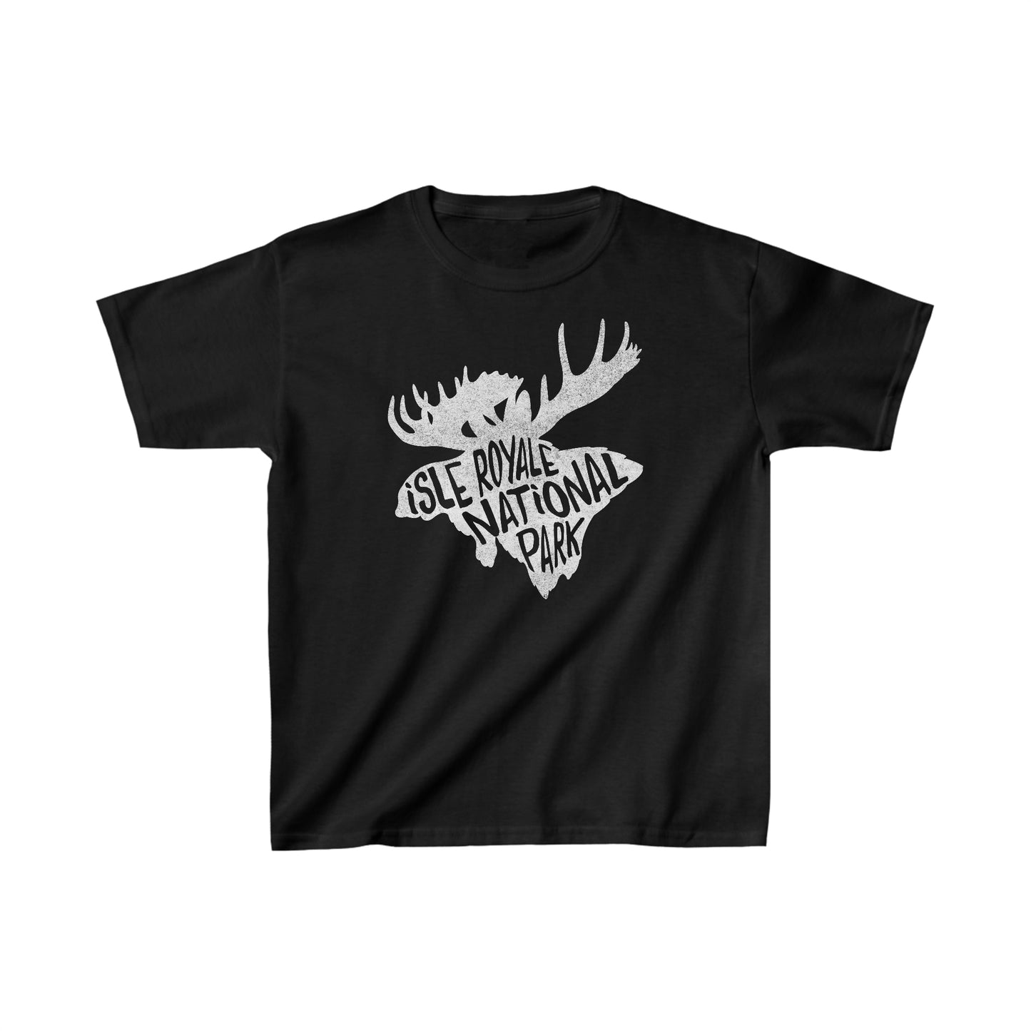 Isle Royale National Park Child T-Shirt - Moose Chunky Text