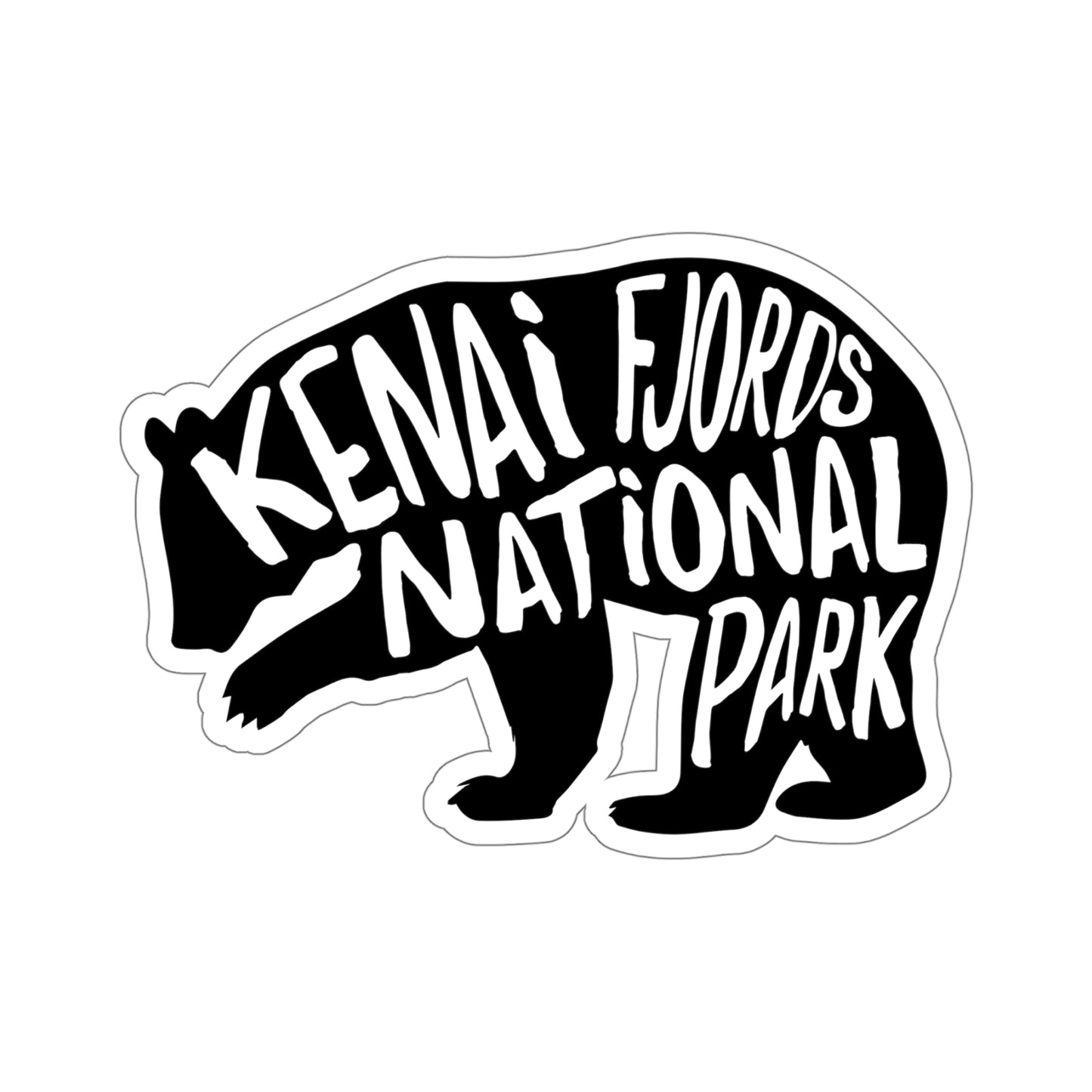 Kenai Fjords National Park Sticker - Grizzly Bear