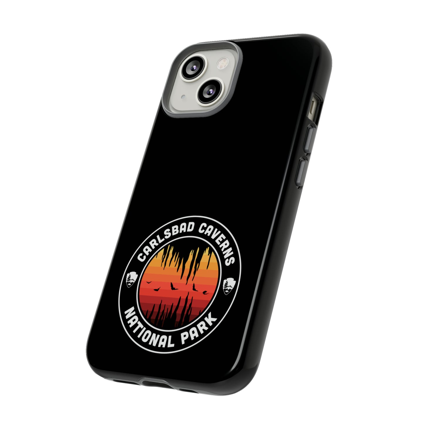 Carlsbad Caverns National Park Phone Case - Orange Round Emblem Design
