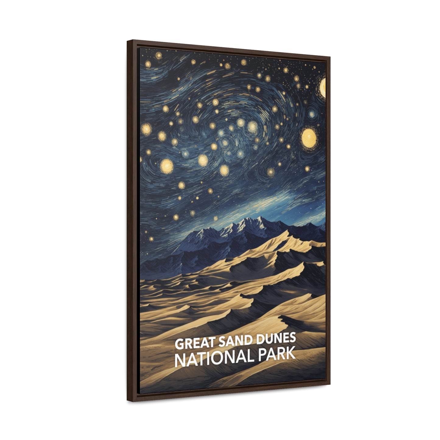 Great Sand Dunes National Park Framed Canvas - The Starry Night