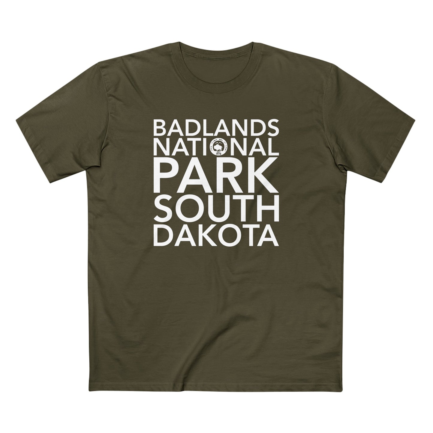 Badlands National Park T-Shirt Block Text