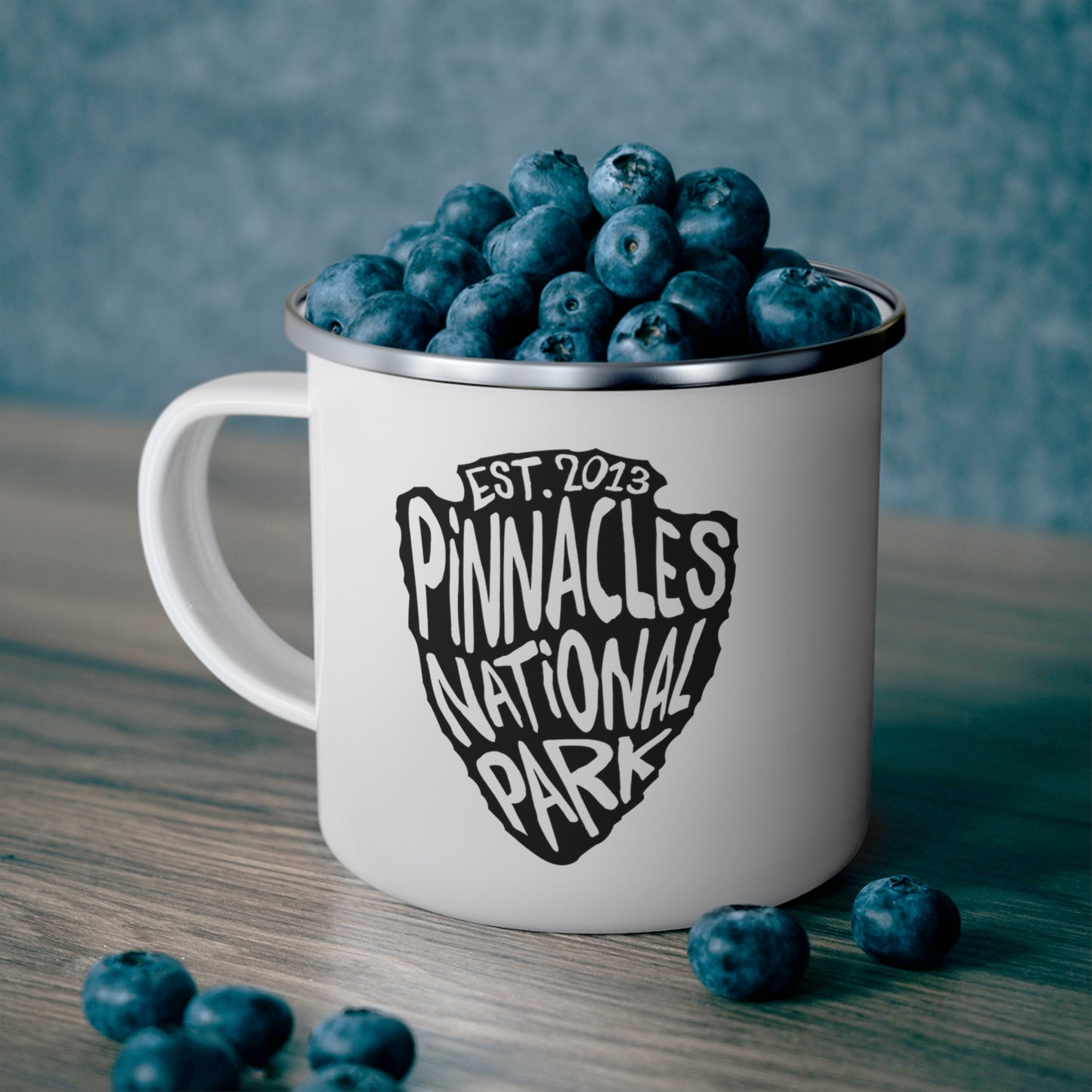Pinnacles National Park Enamel Camping Mug - Arrowhead