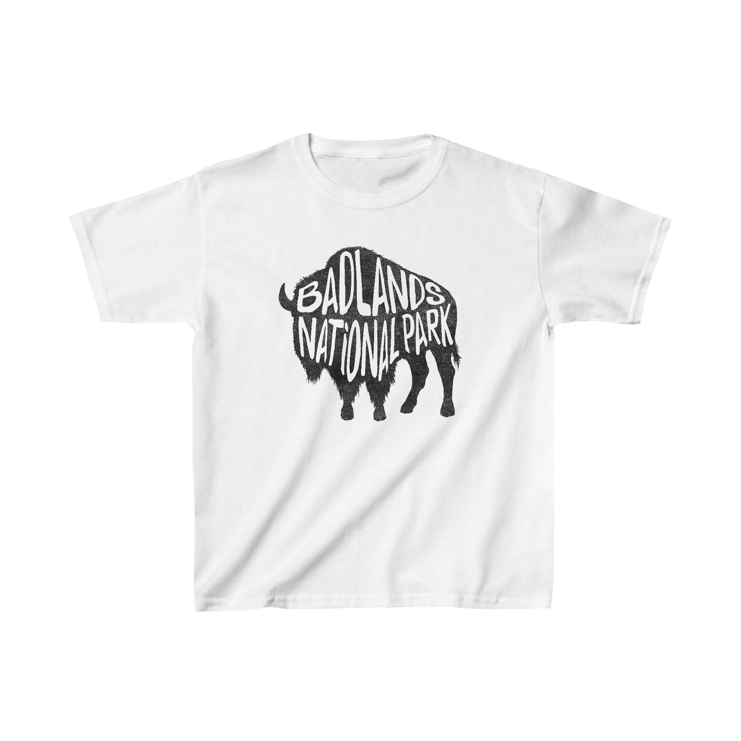 Badlands National Park Child T-Shirt - Bison Chunky Text