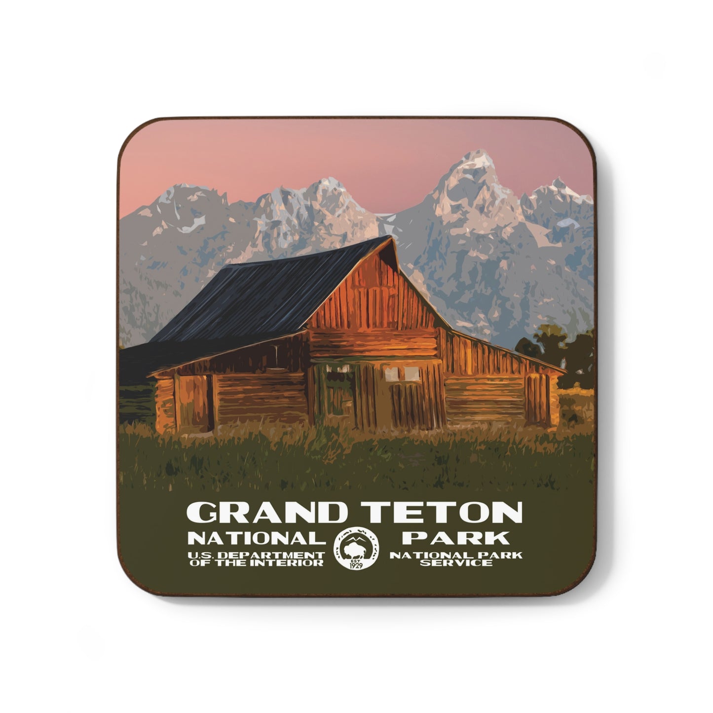 Grand Teton National Park Coaster - Moulton Barn