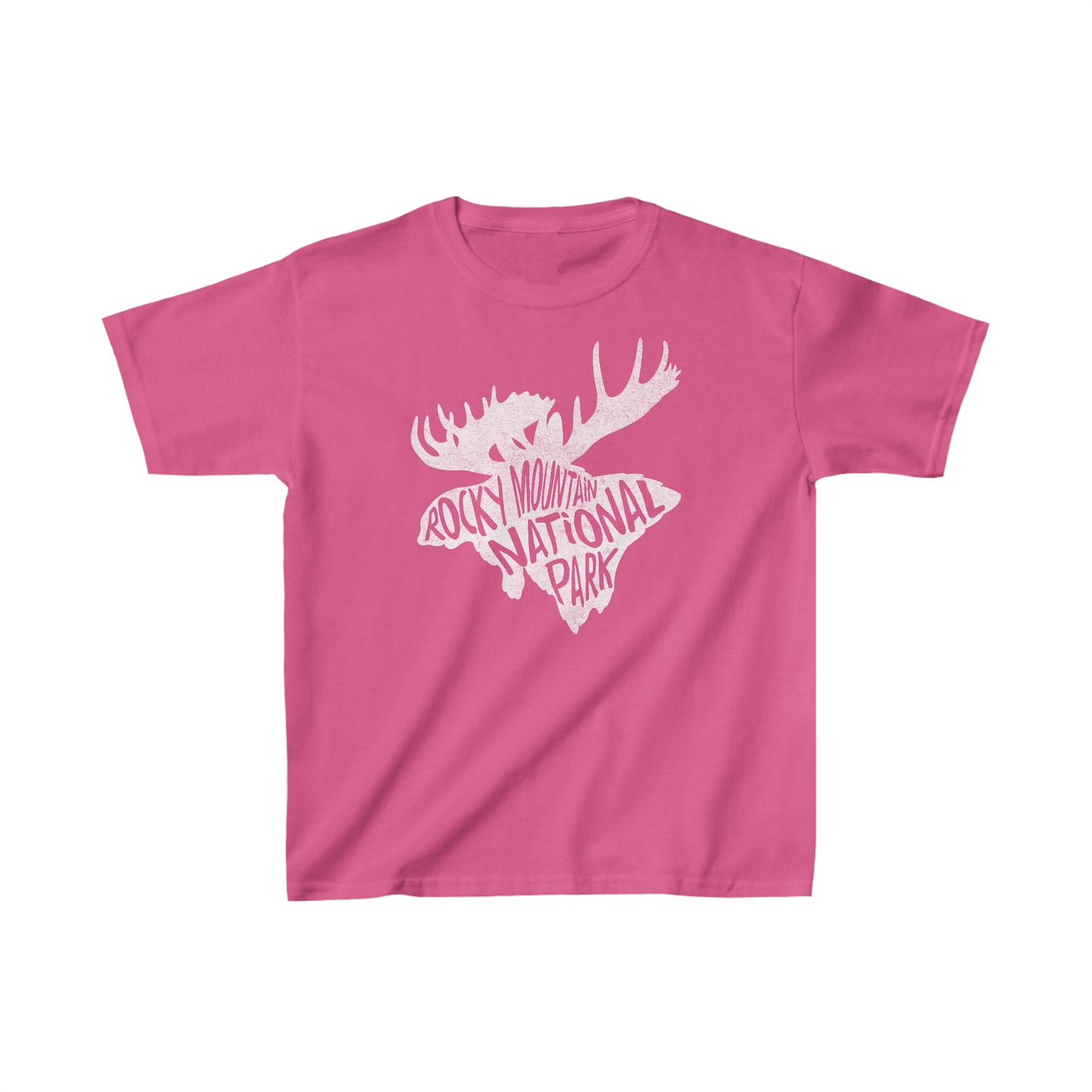 Rocky Mountain National Park Child T-Shirt - Moose Chunky Text